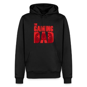 Le cadeau du père de la fête des pères de Papa Gamer - Sweat à capuche Premium bio Homme - noir - Devant - Nico (187cm)