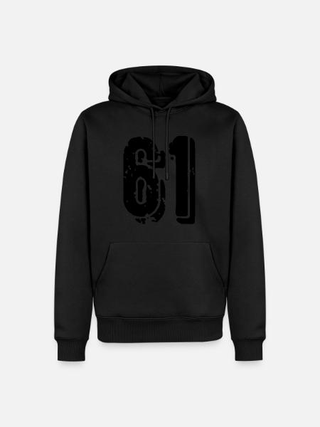 61 number jersey - Men’s Premium Organic Hoodie - black