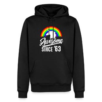 Großartig seit 1963 Geschenkidee 60. Geburtstag - Männer Premium Bio Hoodie - Schwarz - Vorne - Nico (187cm)