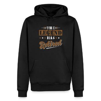 Retraité Pension de retraite Humour Idée cadeau Grand-père - Sweat à capuche Premium bio Homme - noir - Devant - Nico (187cm)