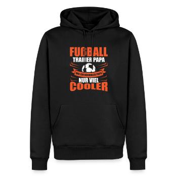 Fußball Trainer Papa Geschenkidee Vater - Männer Premium Bio Hoodie - Schwarz - Vorne - Nico (187cm)