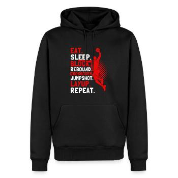 Basketball Bball Basketball Spieler Geschenkidee - Männer Premium Bio Hoodie - Schwarz - Vorne - Nico (187cm)