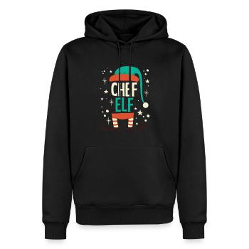 Weihnachten Humor Lustig Chef Elf - Männer Premium Bio Hoodie - Schwarz - Vorne - Nico (187cm)