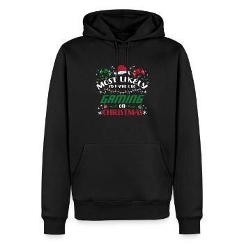 Weihnachten Noël Gamer Gaming à Noël - Sweat à capuche Premium bio Homme - noir - Devant - Nico (187cm)