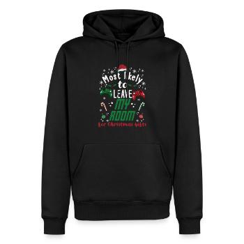 Noël Gamer Gaming Dire Drôle Humour Noël - Sweat à capuche Premium bio Homme - noir - Devant - Nico (187cm)