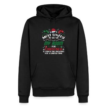 Noël Noël Gamer Gaming Dire Humour Drôle - Sweat à capuche Premium bio Homme - noir - Devant - Nico (187cm)