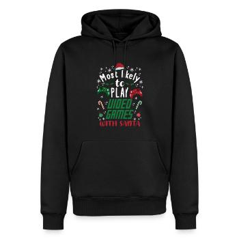 Weihnachten Gamer Gaming Spruch Lustig Humor Xmas - Männer Premium Bio Hoodie - Schwarz - Vorne - Nico (187cm)