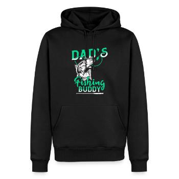 Angeln Angler Vater Sohn Dad's Fishing Buddy - Männer Premium Bio Hoodie - Schwarz - Vorne - Nico (187cm)