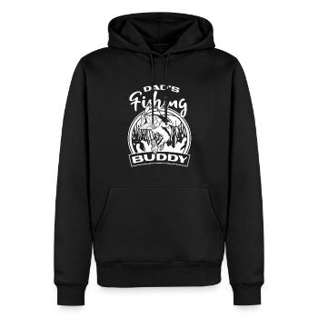 Angeln Angler Vater Sohn Dad's Fishing Buddy - Männer Premium Bio Hoodie - Schwarz - Vorne - Nico (187cm)