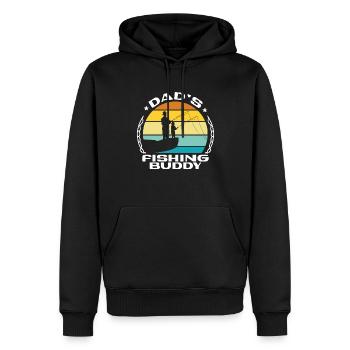 Angeln Angler Vater Sohn Dad's Fishing Buddy - Männer Premium Bio Hoodie - Schwarz - Vorne - Nico (187cm)