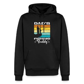 Angeln Angler Vater Sohn Dad's Fishing Buddy - Männer Premium Bio Hoodie - Schwarz - Vorne - Nico (187cm)
