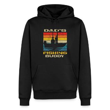 Angeln Angler Vater Sohn Dad's Fishing Buddy - Männer Premium Bio Hoodie - Schwarz - Vorne - Nico (187cm)