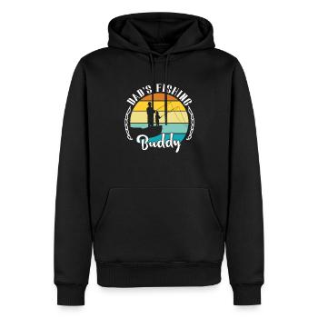 Angeln Angler Vater Sohn Dad's Fishing Buddy - Männer Premium Bio Hoodie - Schwarz - Vorne - Nico (187cm)