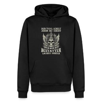 Bestatter Bestattungsfachkraft Geschenkidee Tod - Männer Premium Bio Hoodie - Schwarz - Vorne - Nico (187cm)
