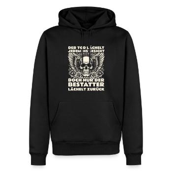 Bestatter Bestattungsfachkraft Geschenkidee Humor - Männer Premium Bio Hoodie - Schwarz - Vorne - Nico (187cm)