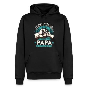 Papa Vater Sohn I've Been Called A Lot Of Names - Männer Premium Bio Hoodie - Schwarz - Vorne - Nico (187cm)