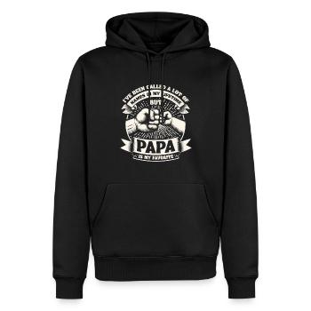 Papa Vater Sohn Geschenkidee Called A Lot Of Names - Männer Premium Bio Hoodie - Schwarz - Vorne - Nico (187cm)