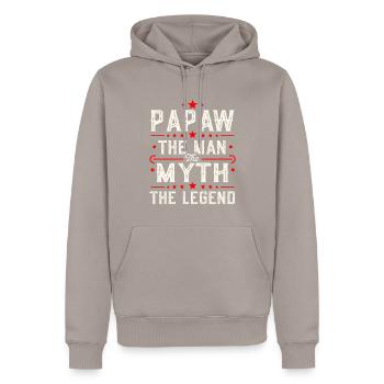 Papa Opa Geschenkidee Papaw Spruch Humor Vater - Männer Premium Bio Hoodie - Taupe - Vorne - Nico (187cm)