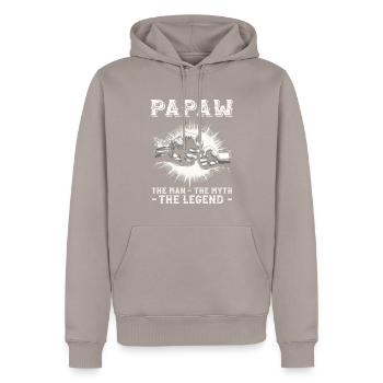 Papa Opa Geschenkidee Papaw Spruch Humor Vater - Männer Premium Bio Hoodie - Taupe - Vorne - Nico (187cm)