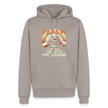 Papa Vater Opa Geschenkidee Papaw Spruch Humor - Männer Premium Bio Hoodie - Taupe - Vorne - Nico (187cm)