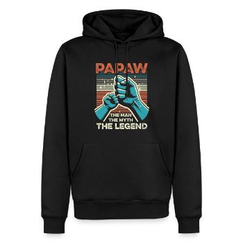 Papa Vater Opa Geschenkidee Papaw Spruch Humor - Männer Premium Bio Hoodie - Schwarz - Vorne - Nico (187cm)
