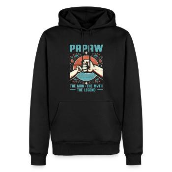 Papa Vater Opa Geschenkidee Papaw Spruch Humor - Männer Premium Bio Hoodie - Schwarz - Vorne - Nico (187cm)