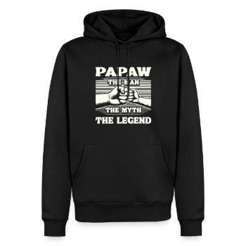 Papa Vater Opa Geschenkidee Papaw Spruch Humor - Männer Premium Bio Hoodie - Schwarz - Vorne - Nico (187cm)