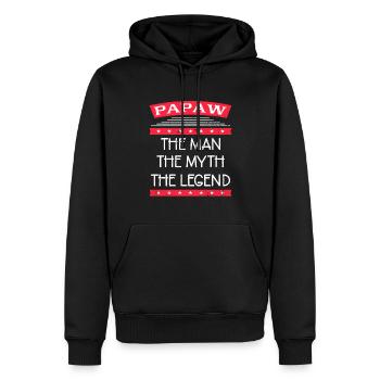 Papa Vater Opa Geschenkidee Papaw Spruch Humor - Männer Premium Bio Hoodie - Schwarz - Vorne - Nico (187cm)