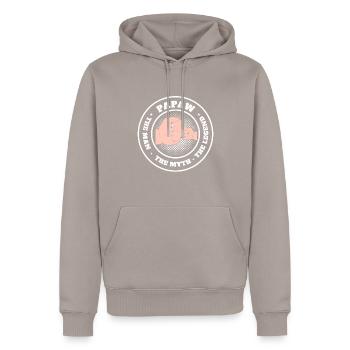 Papa Vater Opa Geschenkidee Papaw Spruch Humor - Männer Premium Bio Hoodie - Taupe - Vorne - Nico (187cm)