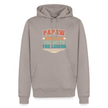 Papa Vater Opa Geschenkidee Papaw Spruch Humor - Männer Premium Bio Hoodie - Taupe - Vorne - Nico (187cm)