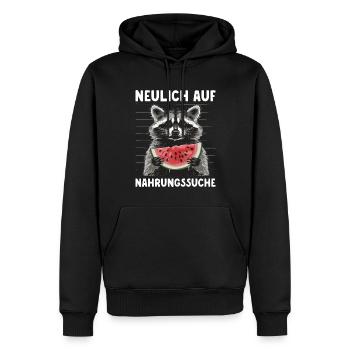 Mignon raton laveur raton laveur nature bébé raton laveur forêt - Sweat à capuche Premium bio Homme - noir - Devant - Nico (187cm)