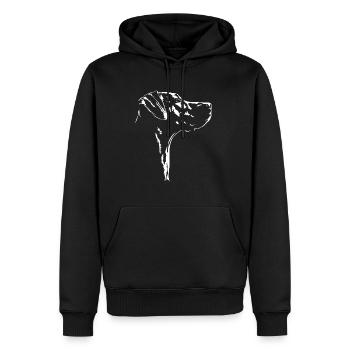 Rhodesian Ridgeback Silhouette Chien Chien Wilsigns - Sweat à capuche Premium bio Homme - noir - Devant - Nico (187cm)