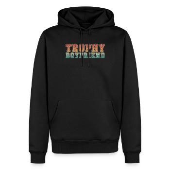Freund Paare Liebe Beziehung Partner Geschenkidee - Männer Premium Bio Hoodie - Schwarz - Vorne - Nico (187cm)