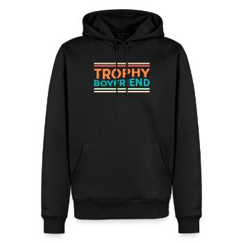 Freund Paare Liebe Beziehung Partner Geschenkidee - Männer Premium Bio Hoodie - Schwarz - Vorne - Nico (187cm)
