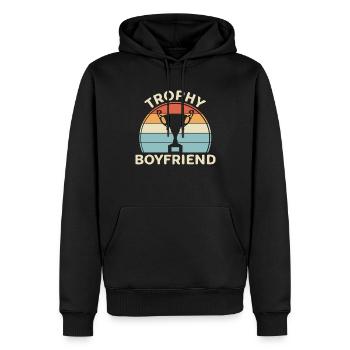 Freund Paare Liebe Beziehung Partner Geschenkidee - Männer Premium Bio Hoodie - Schwarz - Vorne - Nico (187cm)