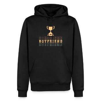 Freund Paare Liebe Beziehung Partner Geschenkidee - Männer Premium Bio Hoodie - Schwarz - Vorne - Nico (187cm)