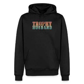 Mari Mariage Hommes Idée cadeau Mariage Mariage - Sweat à capuche Premium bio Homme - noir - Devant - Nico (187cm)