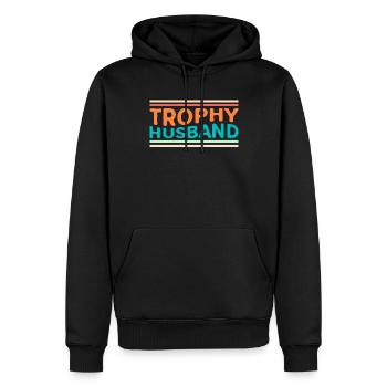 Mari Mariage Hommes Idée cadeau Mariage Mariage - Sweat à capuche Premium bio Homme - noir - Devant - Nico (187cm)