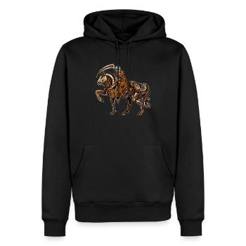 Grim Reaper - Männer Premium Bio Hoodie - Schwarz - Vorne - Nico (187cm)