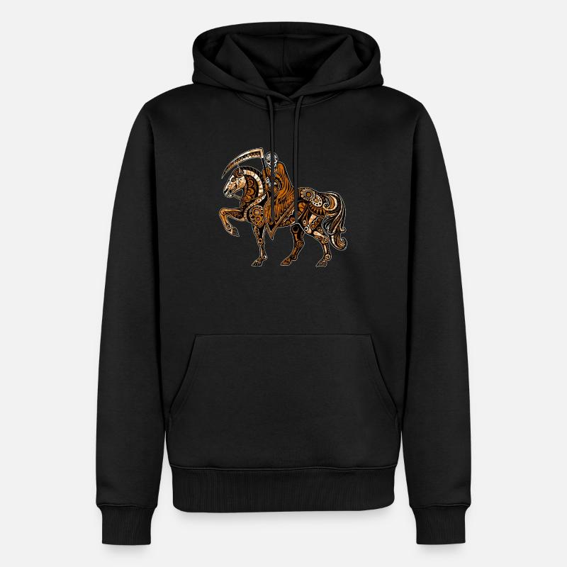Grim Reaper - Männer Premium Bio Hoodie - Schwarz