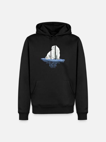 Eisbär - Männer Premium Bio Hoodie - Schwarz