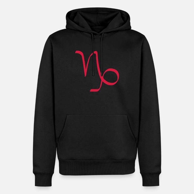Sternzeichen Steinbock - Männer Premium Bio Hoodie - Schwarz