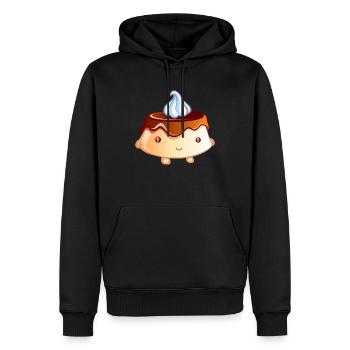 Arthur le flan.png - Sweat à capuche Premium bio Homme - noir - Devant - Nico (187cm)