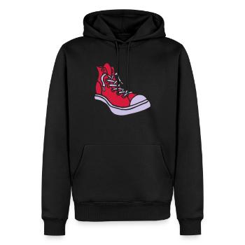 Street Sneaker Basketball Shoes Boots Alternative - Männer Premium Bio Hoodie - Schwarz - Vorne - Nico (187cm)