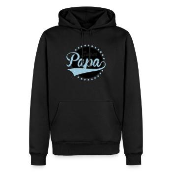 Super Papa - Männer Premium Bio Hoodie - Schwarz - Vorne - Nico (187cm)