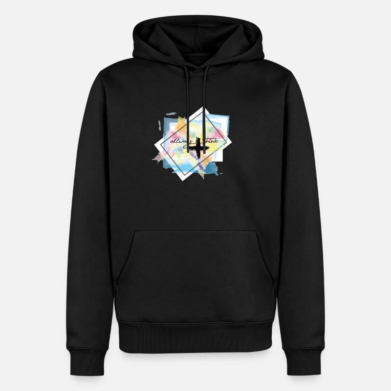 think positive - Männer Premium Bio Hoodie - Schwarz