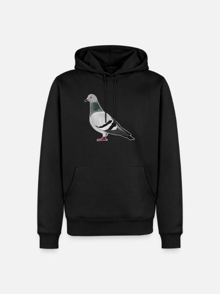 Due fugl tegning ornitolog fuglevenner - Herre Premium økologisk hoodie - sort