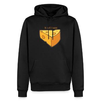 Ich will Käse - Männer Premium Bio Hoodie - Schwarz - Vorne - Nico (187cm)