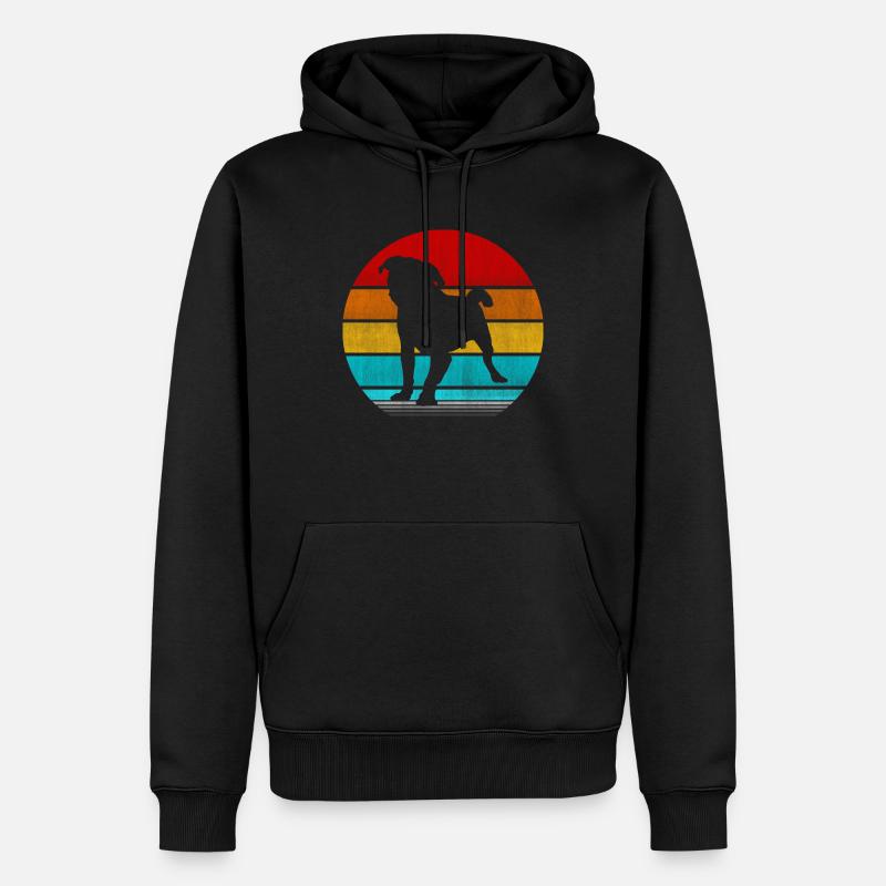 Mops - Männer Premium Bio Hoodie - Schwarz