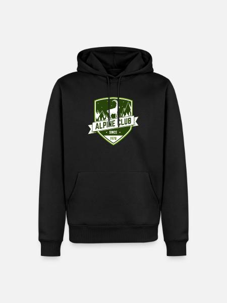 alpine club - Men’s Premium Organic Hoodie - black